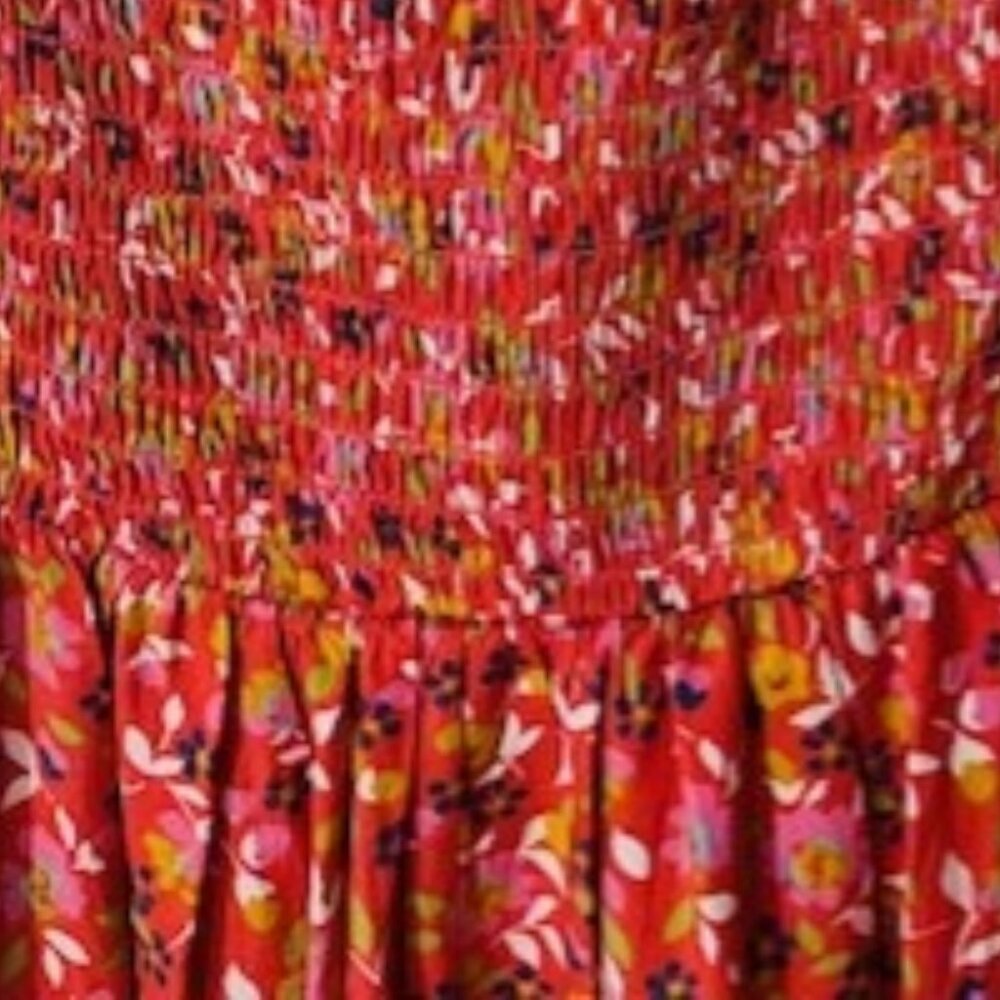BILLABONG VENICE BABE MIDI SLIP DRESS Coral Red/Multi Sz. S - Picture 6 of 6
